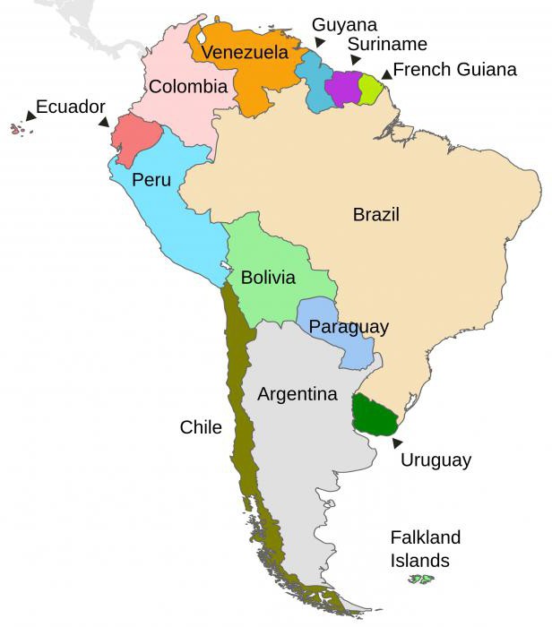 Minerales de América del Sur: tabla, lista